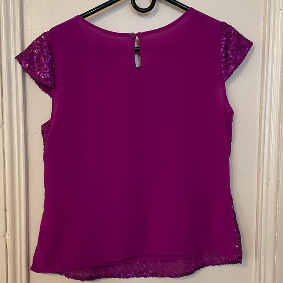 Mossimo Purple/Pink/Magenta Sequined Top Size Medium — Very cute! - Picture 7 of 8